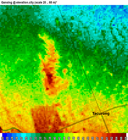 Gansing elevation map