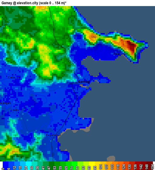 Gamay elevation map