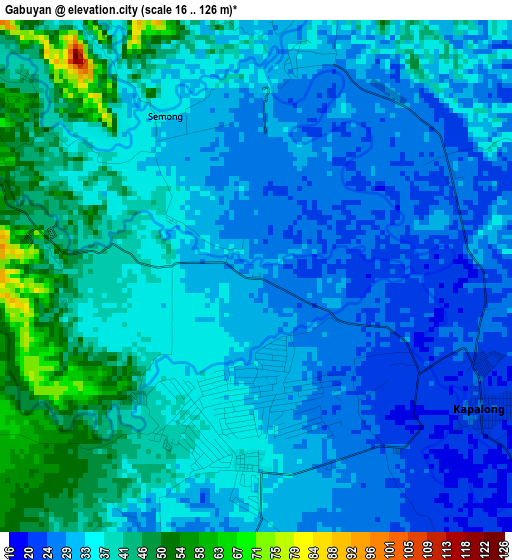 Gabuyan elevation map