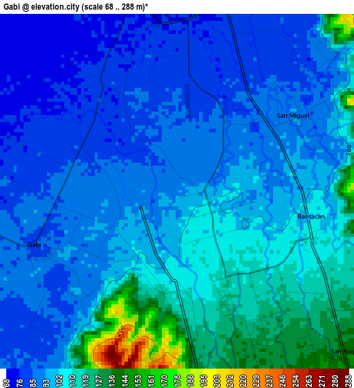 Gabi elevation map