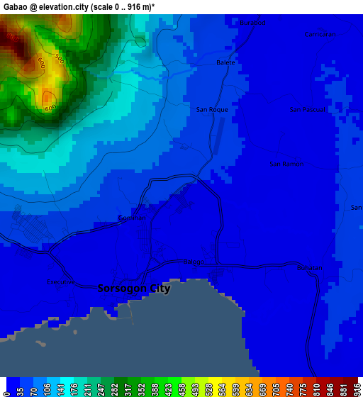 Gabao elevation map