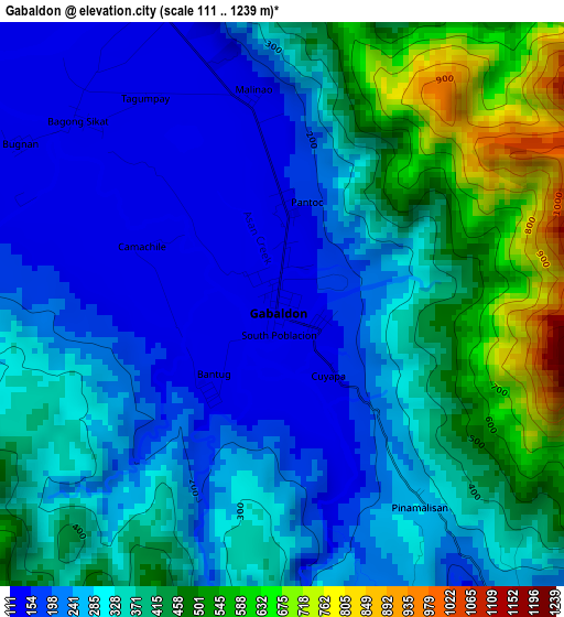 Gabaldon elevation map