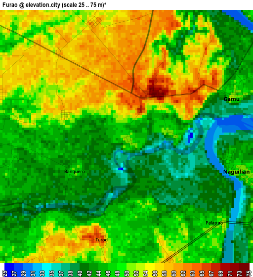 Furao elevation map