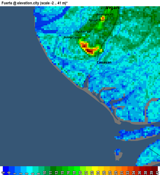 Fuerte elevation map