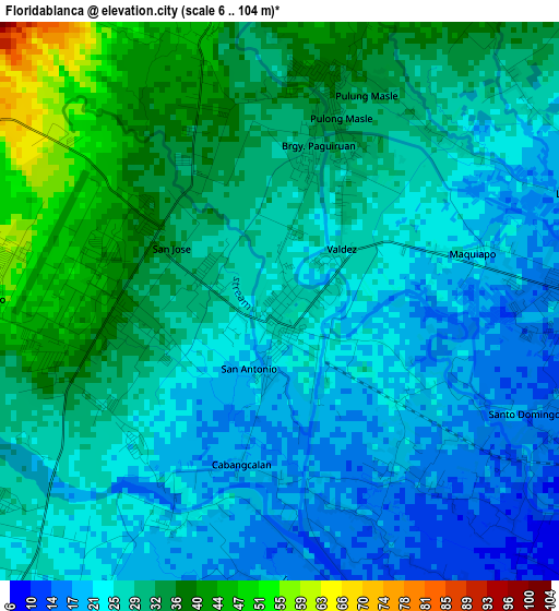 Floridablanca elevation map