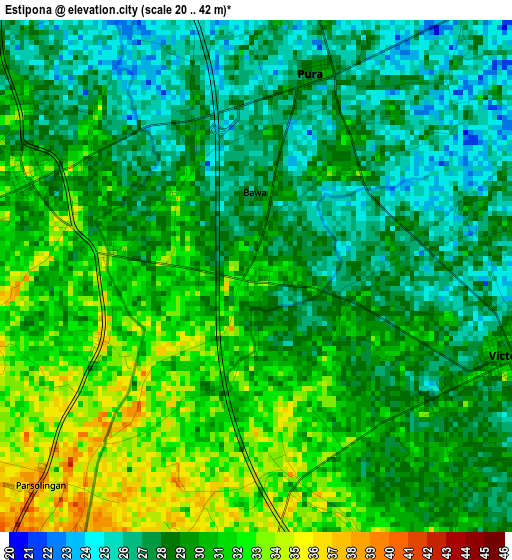 Estipona elevation map