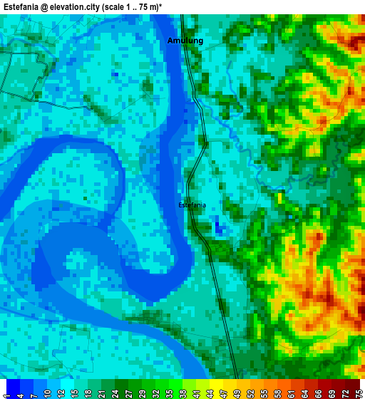 Estefania elevation map