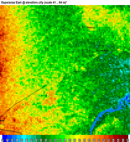 Esperanza East elevation map