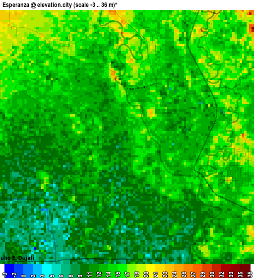 Esperanza elevation map