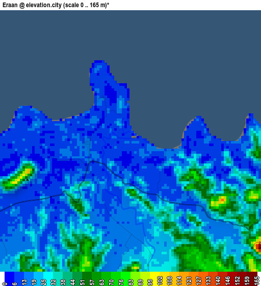 Eraan elevation map