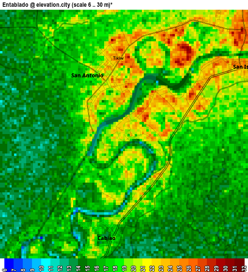 Entablado elevation map