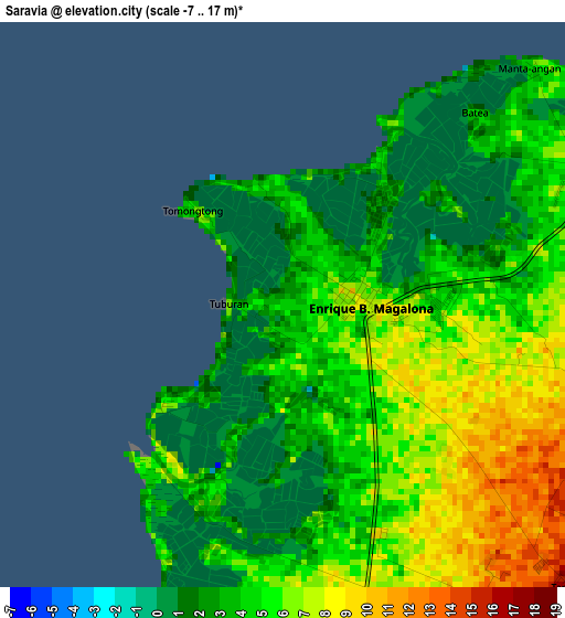 Saravia elevation map