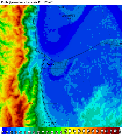 Enrile elevation map