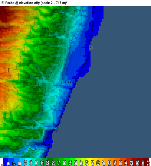 El Pardo elevation map