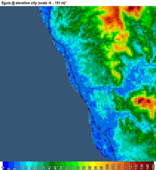 Eguia elevation map