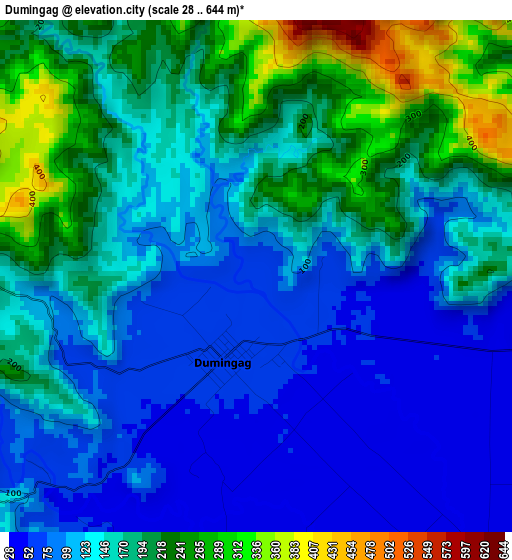 Dumingag elevation map