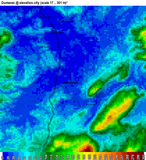 Dumarao elevation map