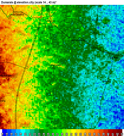 Dumarais elevation map