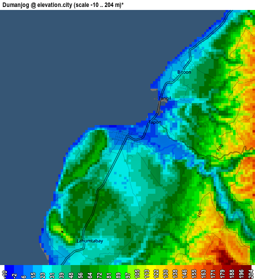 Dumanjog elevation map