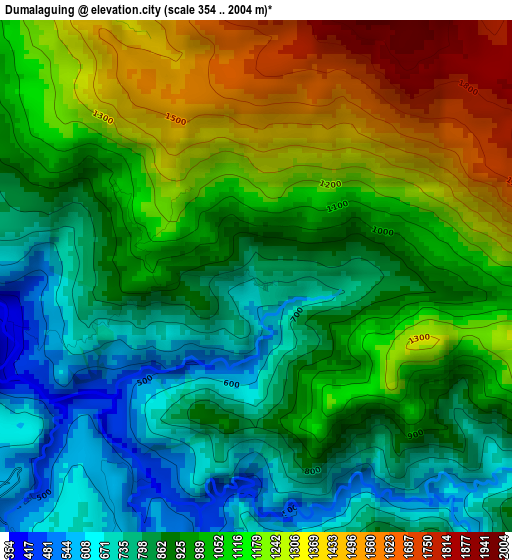 Dumalaguing elevation map