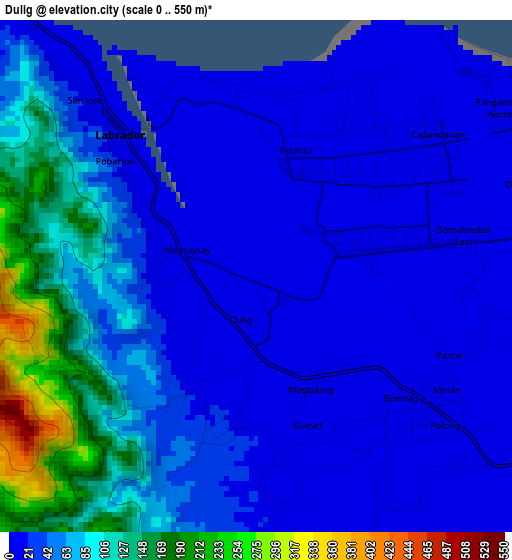 Dulig elevation map