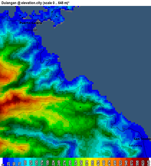 Dulangan elevation map