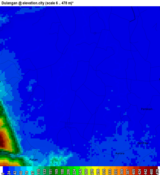 Dulangan elevation map