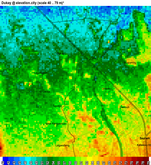 Dukay elevation map