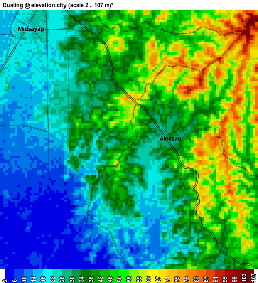 Dualing elevation map