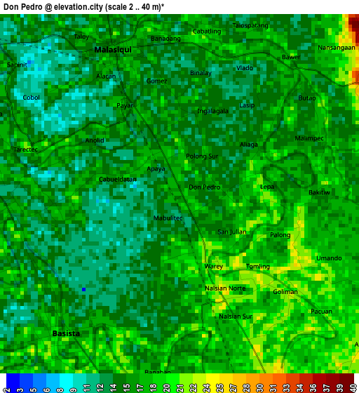 Don Pedro elevation map