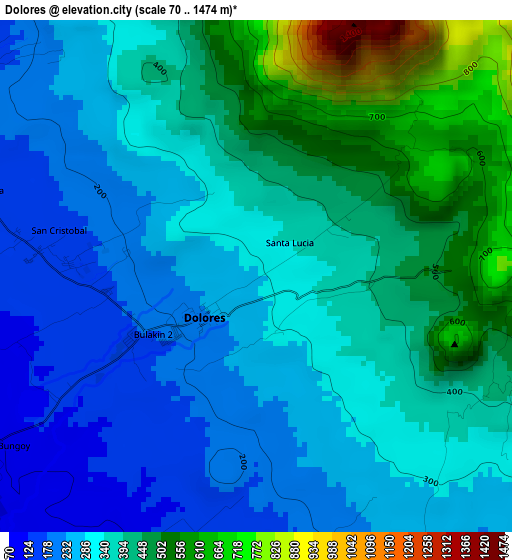Dolores elevation map