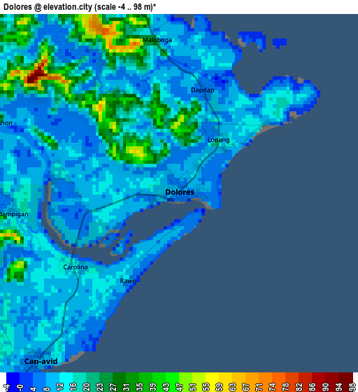 Dolores elevation map