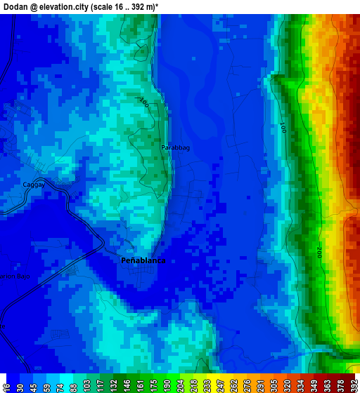 Dodan elevation map