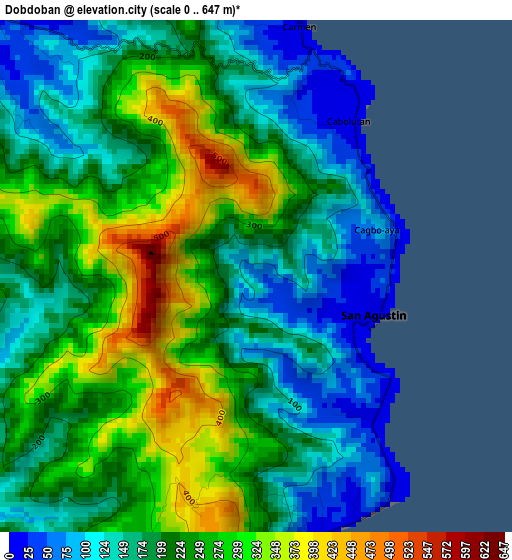 Dobdoban elevation map