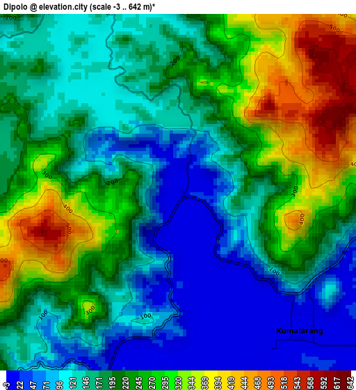 Dipolo elevation map