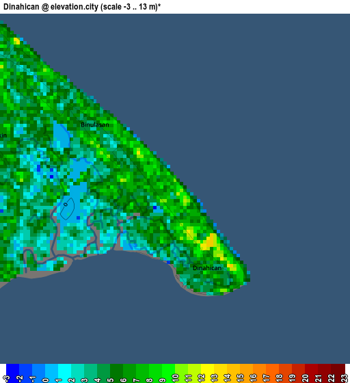 Dinahican elevation map