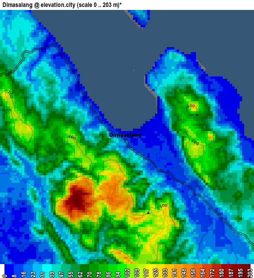 Dimasalang elevation map