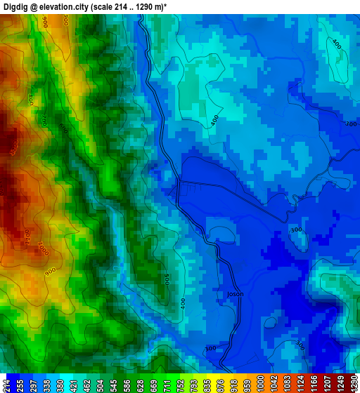 Digdig elevation map