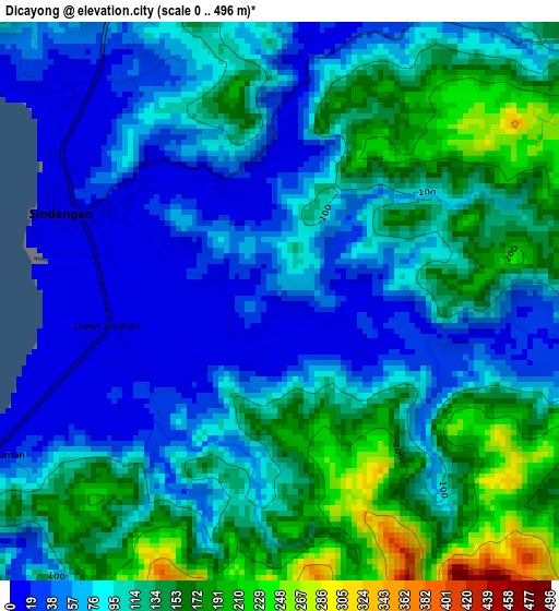 Dicayong elevation map