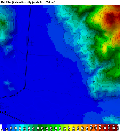 Del Pilar elevation map