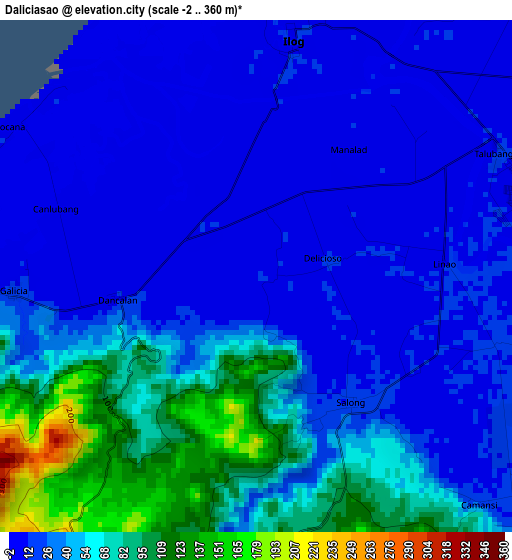 Daliciasao elevation map