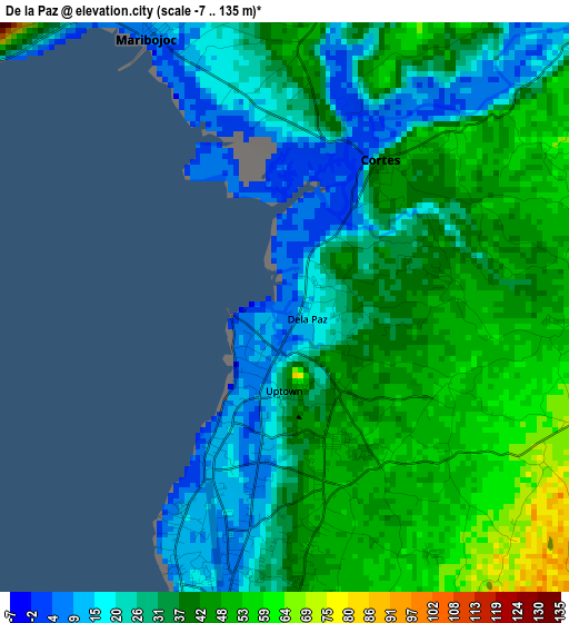De la Paz elevation map