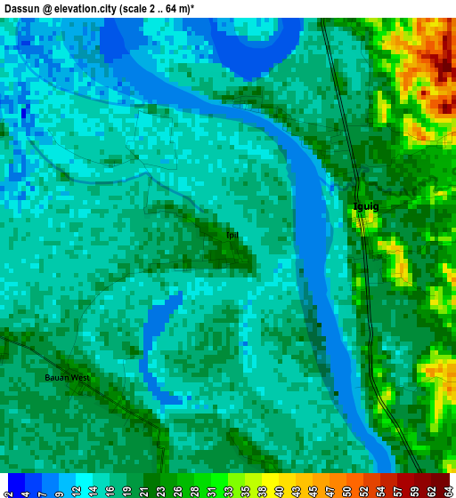 Dassun elevation map