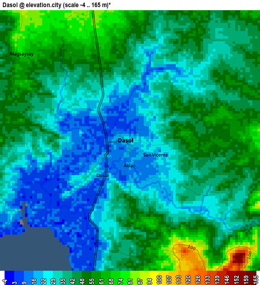 Dasol elevation map