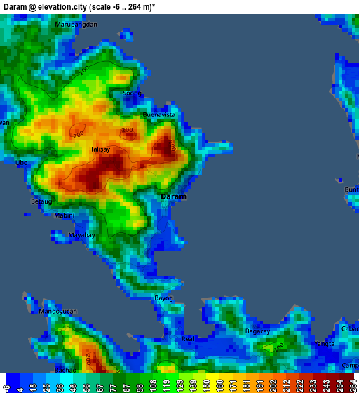 Daram elevation map