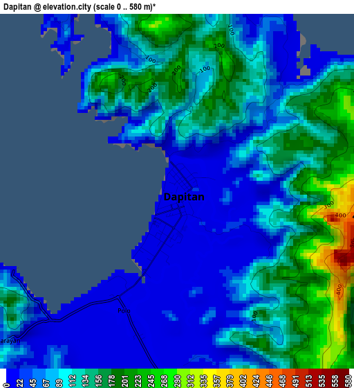 Dapitan elevation map