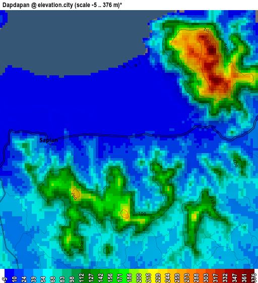 Dapdapan elevation map