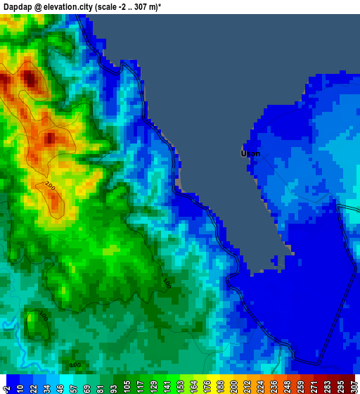 Dapdap elevation map