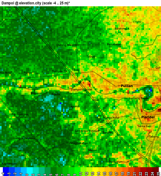 Dampol elevation map