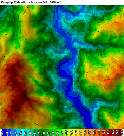 Dalupirip elevation map